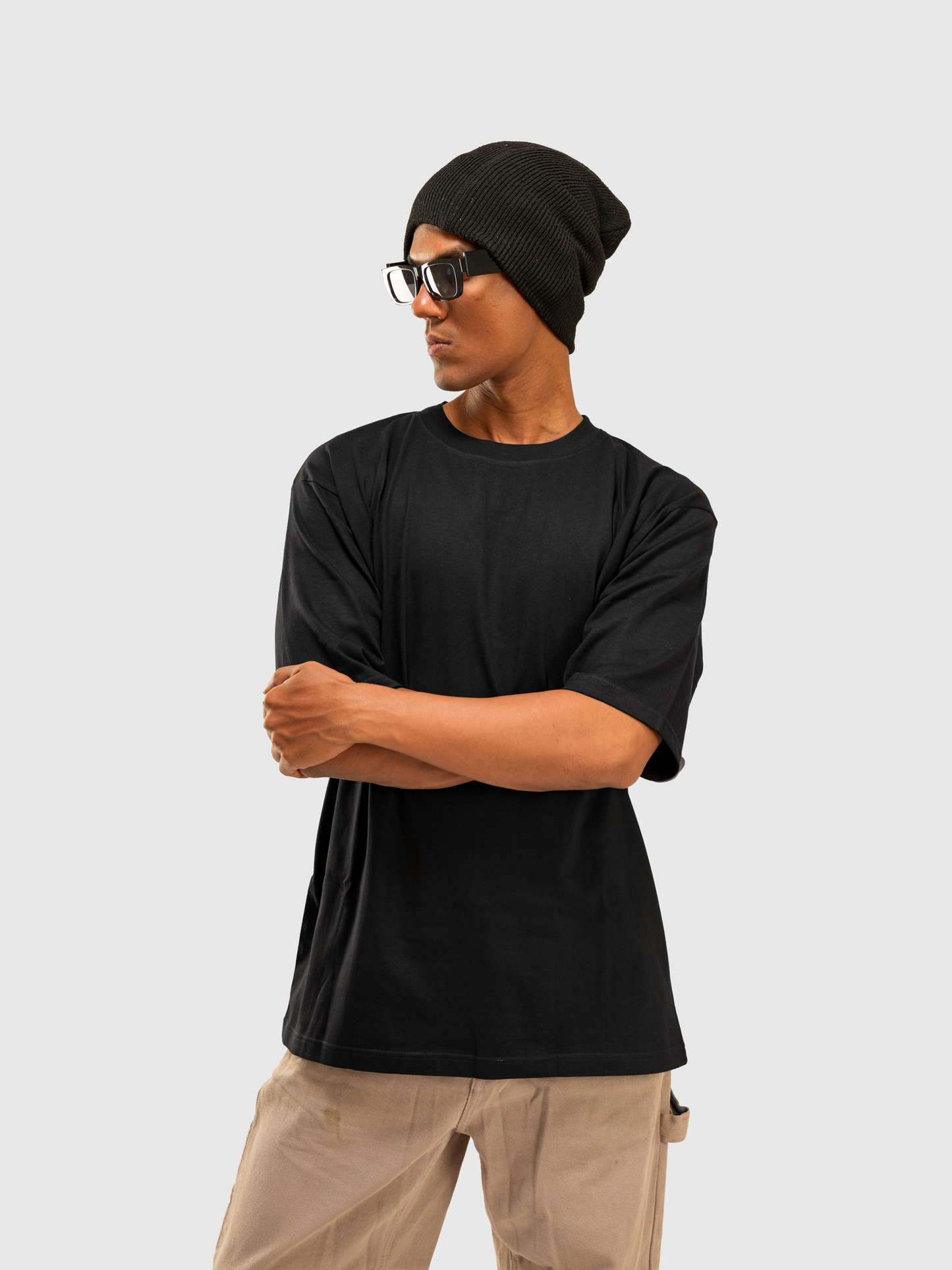 Solid Black Oversized T-Shirt