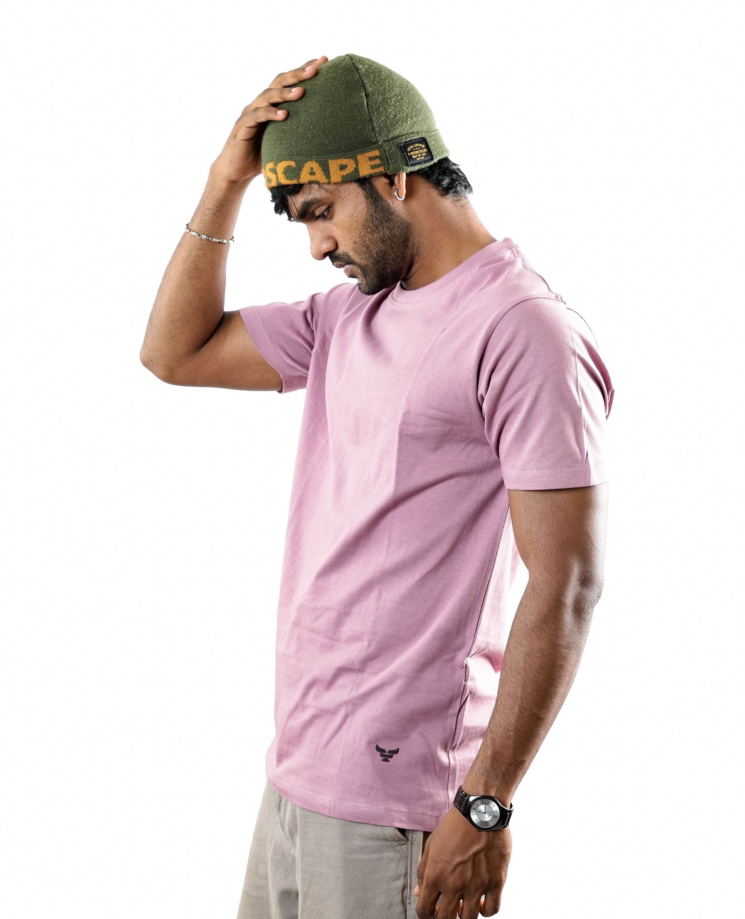 Soft Cotton Desaturated Purple Regular Fit T-Shirt