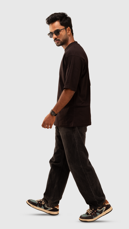 Solid Black Oversized T-Shirt