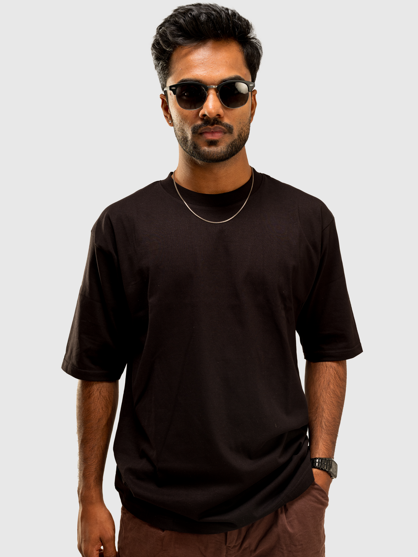 Solid Black Oversized T-Shirt