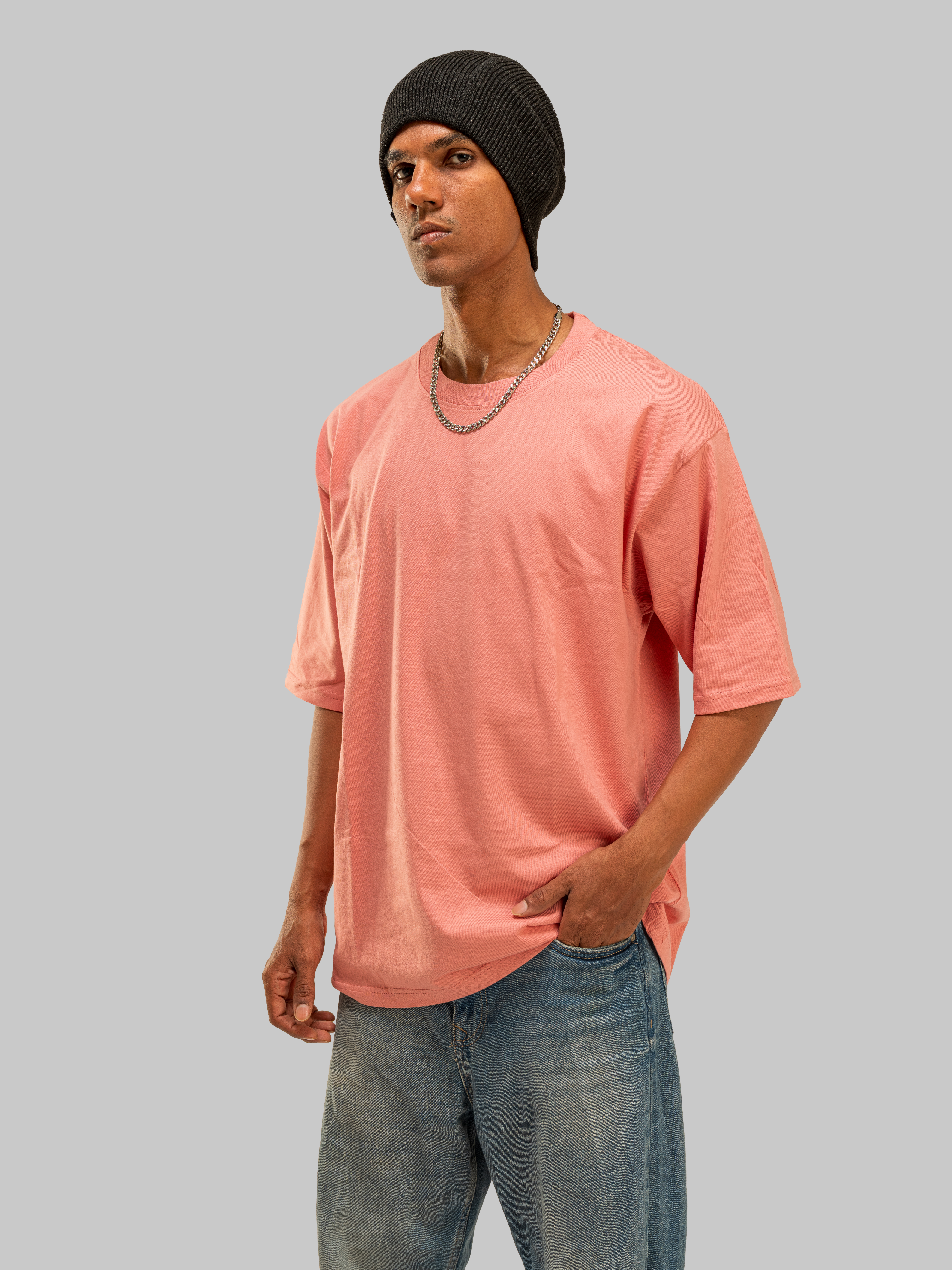 Solid Dusty Pink Oversized T-Shirt