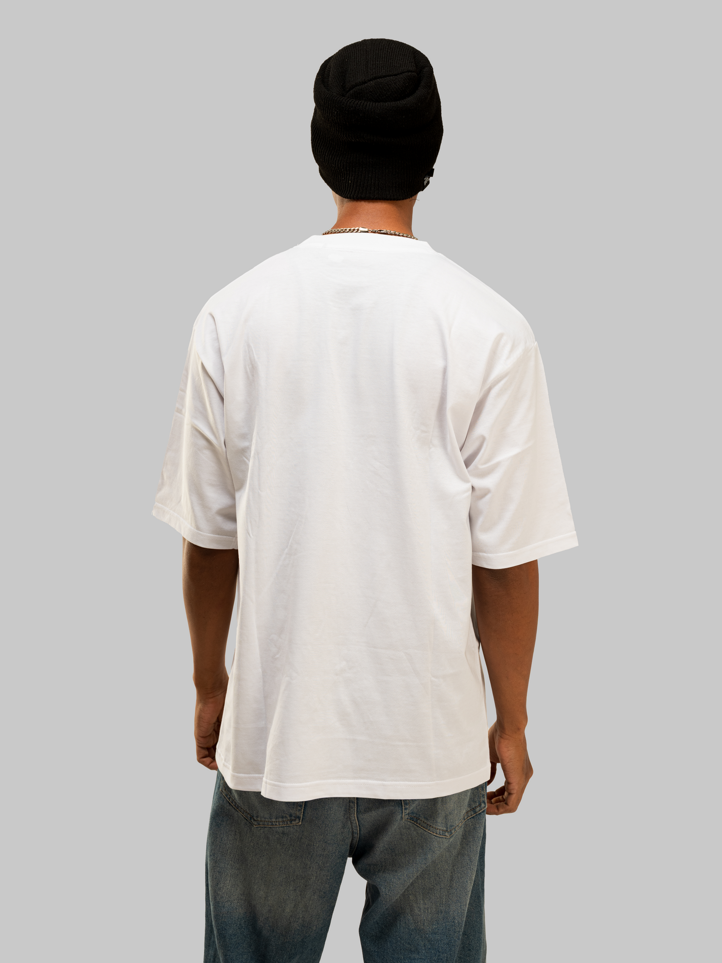 White Solid Oversized T-Shirt
