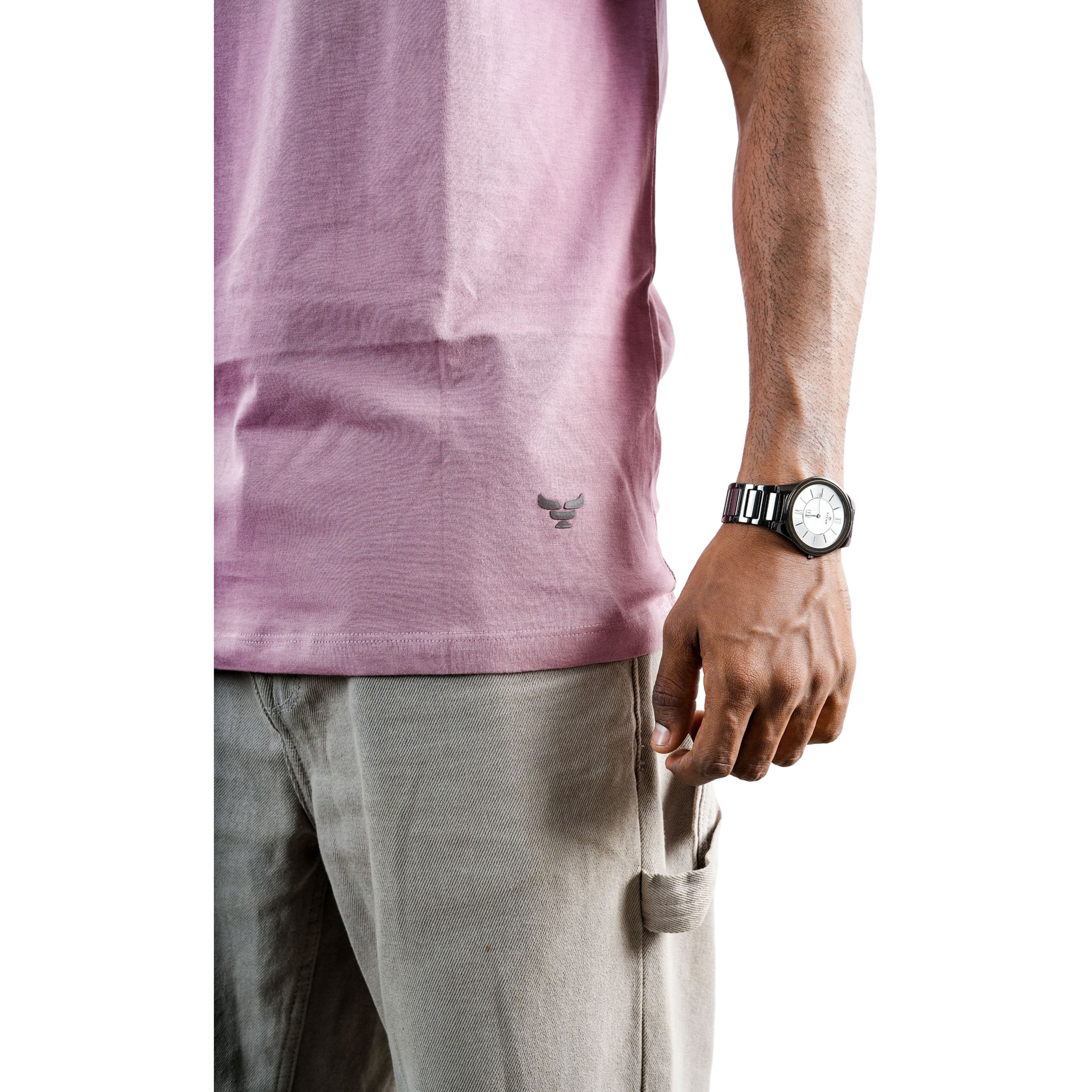 Soft Cotton Desaturated Purple Regular Fit T-Shirt